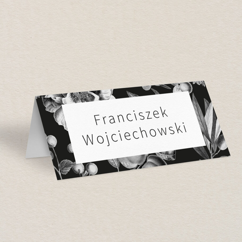 Winietka ślubna do zaproszeń eleganckie Leśne wzór 3