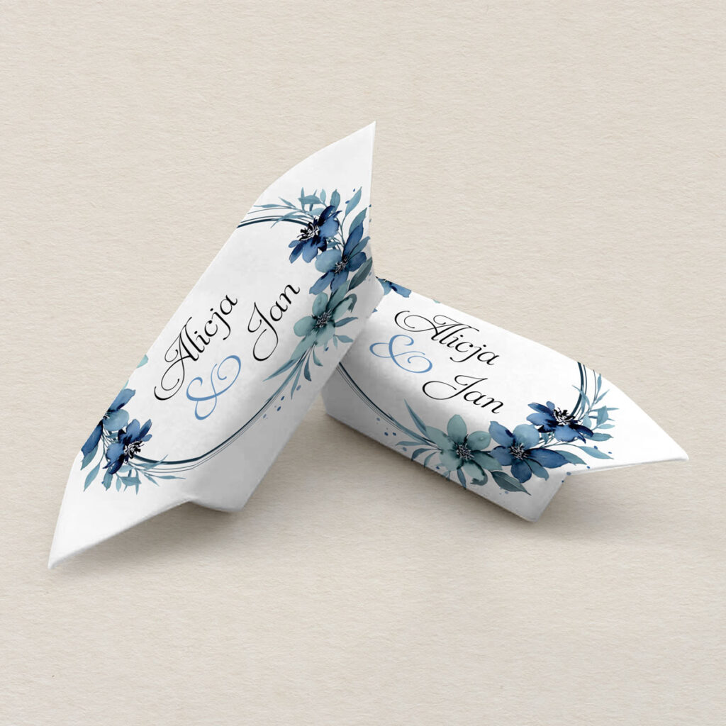 Krówki ślubne do zaproszeń Kwiecisty bukiet wzór 5