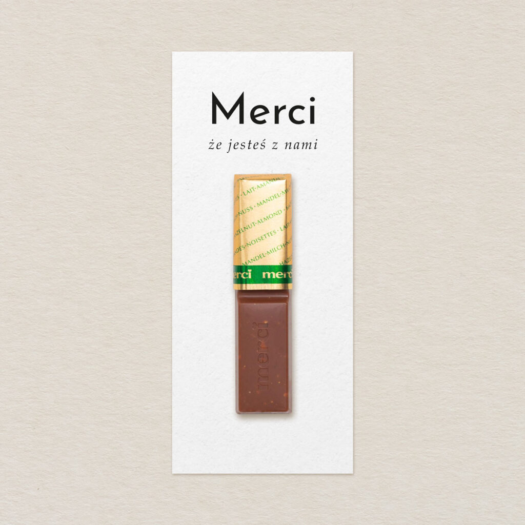 Merci do zaproszeń Glamour ze zdjęciem wzór 2