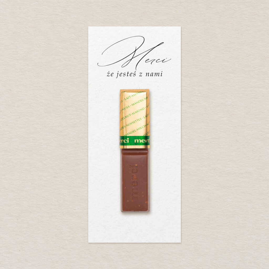 Merci do zaproszeń Glamour ze zdjęciem wzór 3