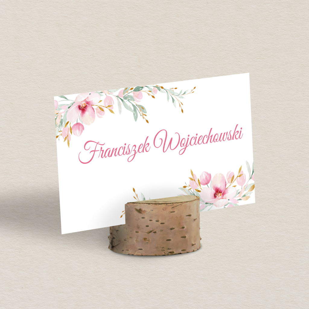 Winietka na stojaku do zaproszeń Kwiecisty bukiet wzór 2