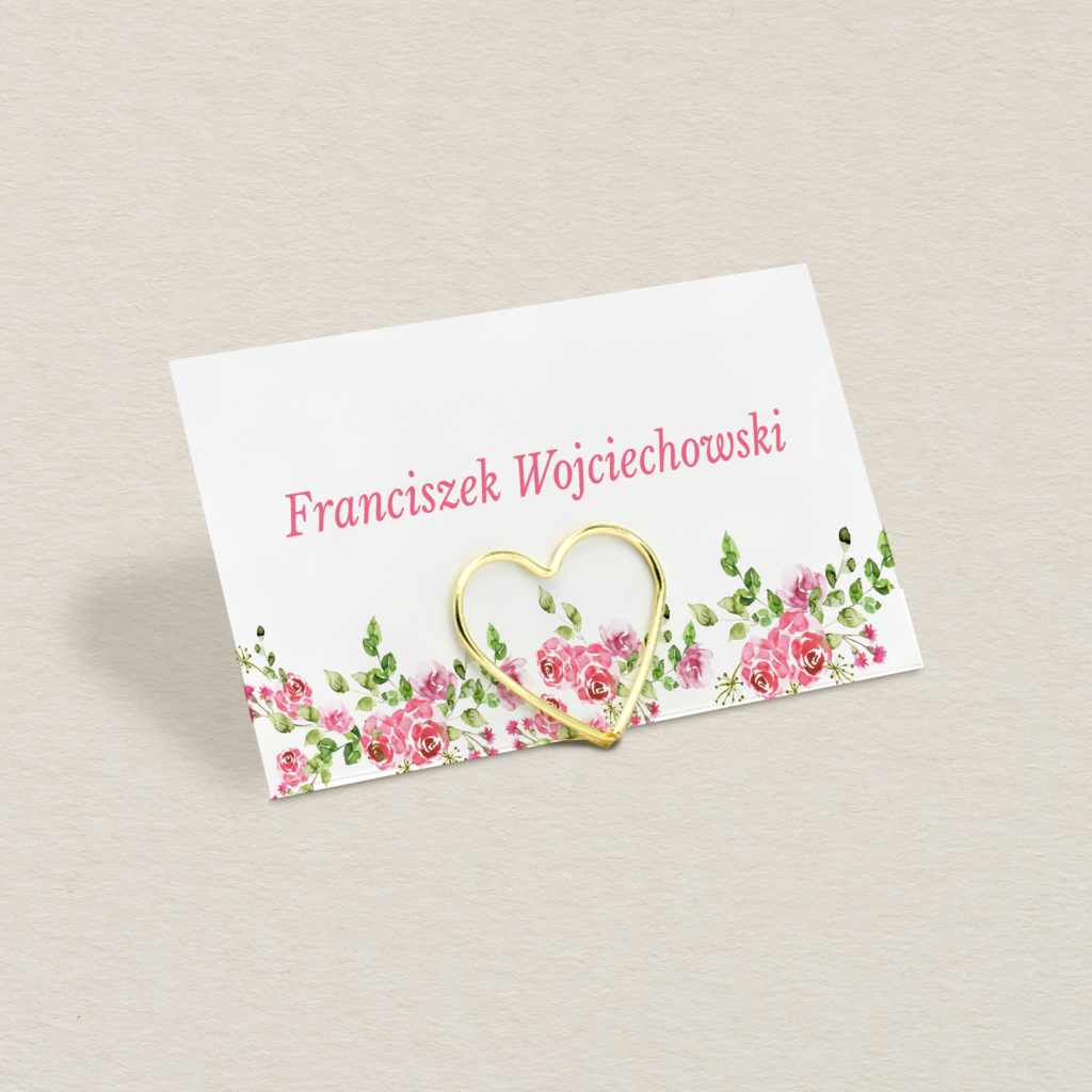 Winietka na stojaku do zaproszeń Kwiecisty bukiet wzór 4