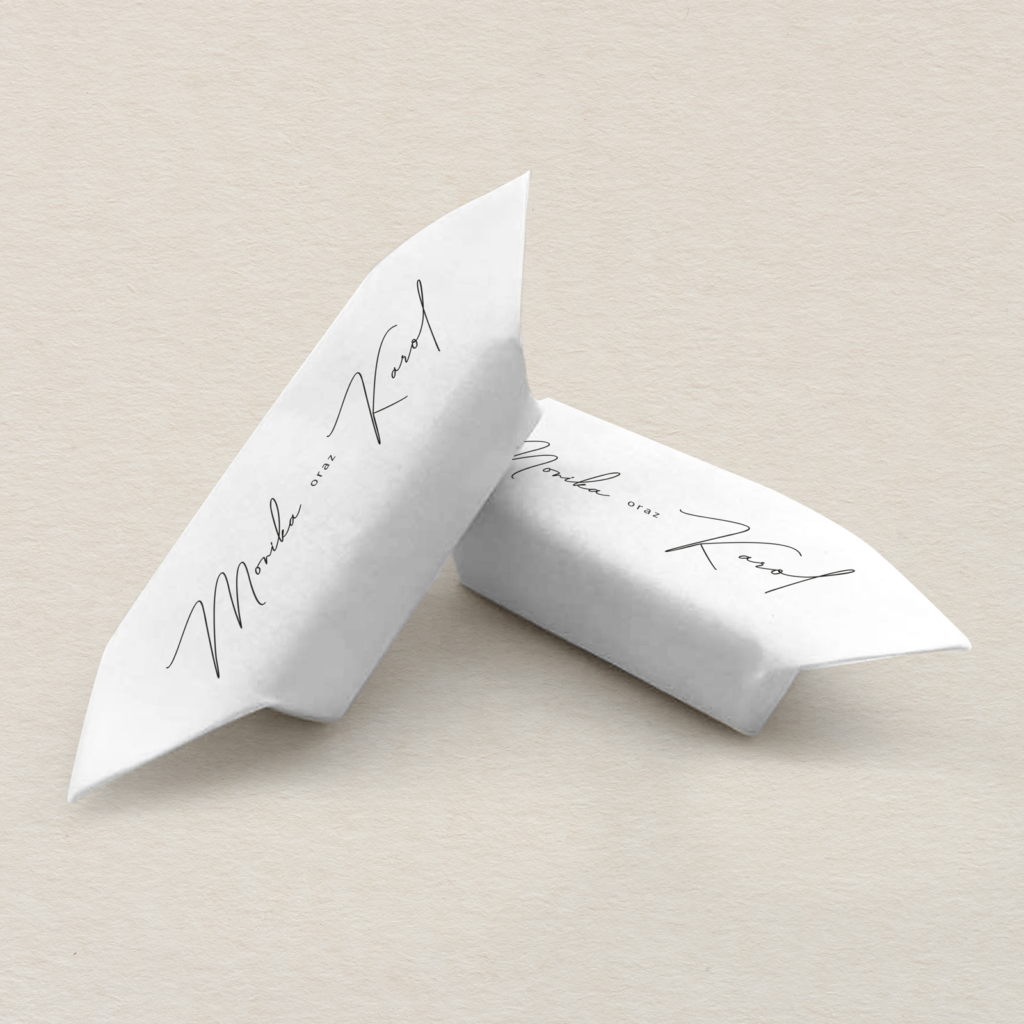 Krówki ślubne do zaproszeń minimalistyczne Delikatne wzór 2