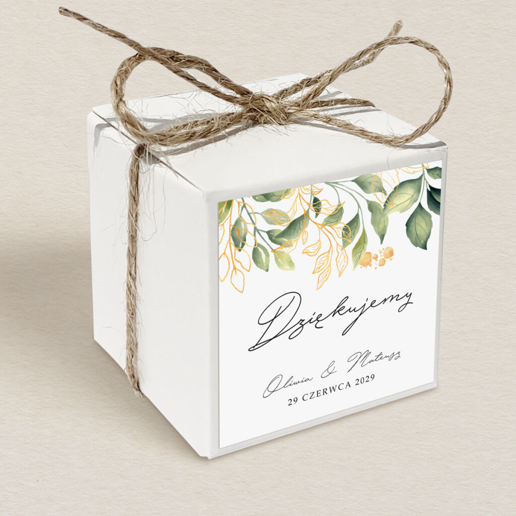 Pudełeczko upominkowe do zaproszeń Kwiecisty bukiet wzór 1