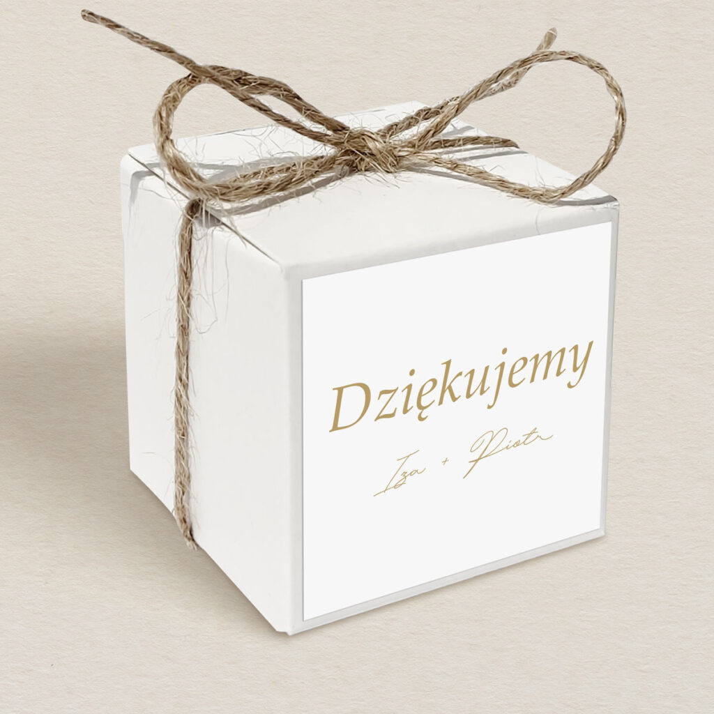Pudełeczko upominkowe do zaproszeń Glamour ze zdjęciem wzór 1