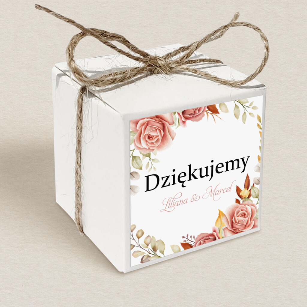 Pudełeczko upominkowe do zaproszeń Glamour ze zdjęciem wzór 4