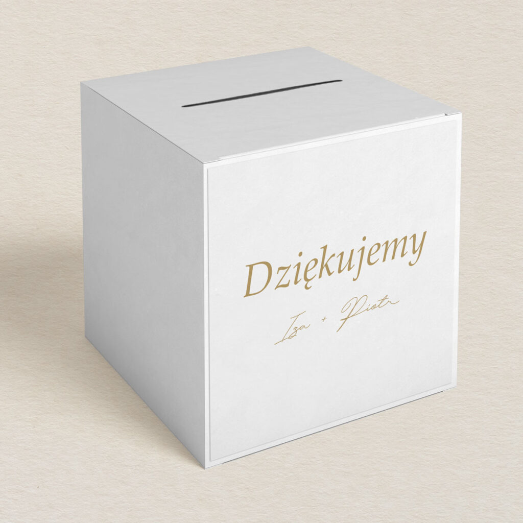 Pudełko na koperty do zaproszeń Glamour ze zdjęciem wzór 1