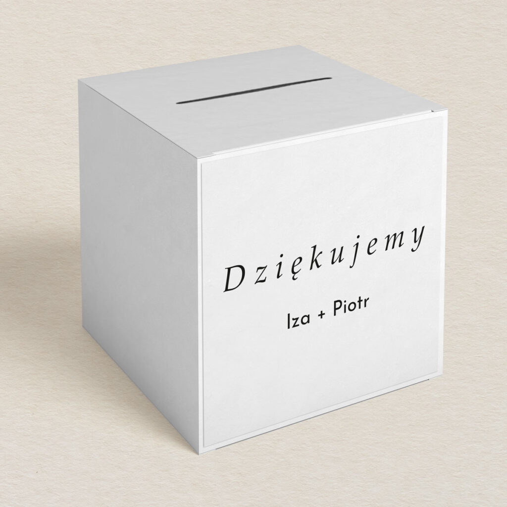 Pudełko na koperty do zaproszeń Glamour ze zdjęciem wzór 2