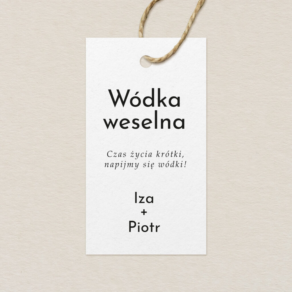 Zawieszka na alkohol do zaproszeń Glamour ze zdjęciem wzór 2