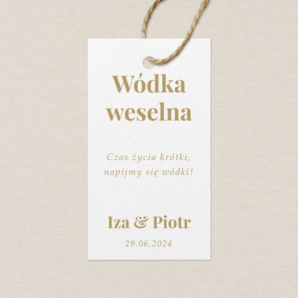 Zawieszka na alkohol do zaproszeń Fantazyjne ze zdjęciem wzór 1