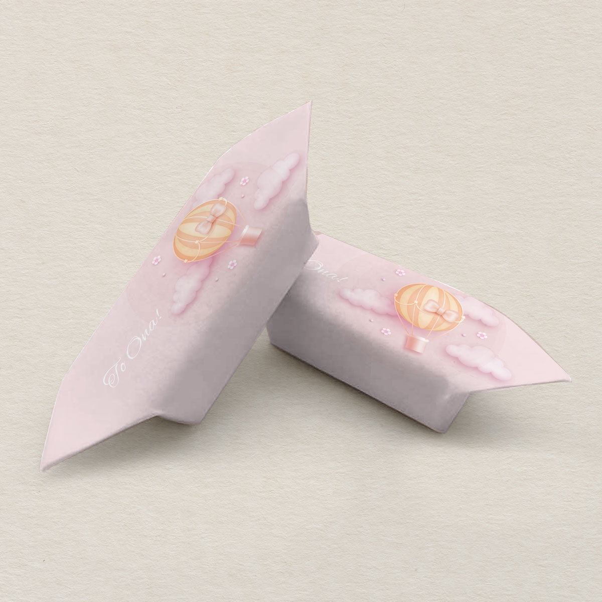 Krówki na Chrzest - Baby shower - Delikatne z Balonikiem