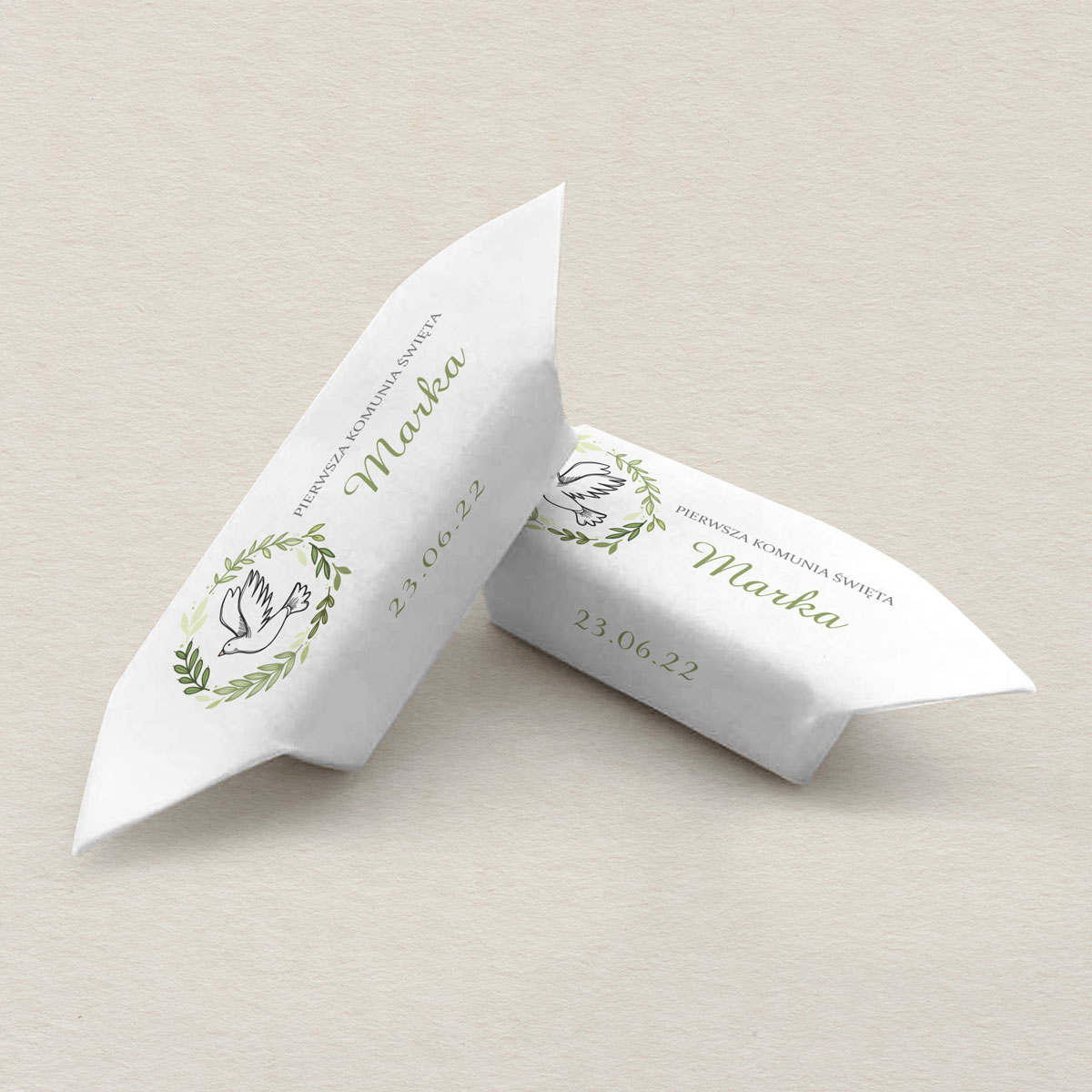 Krówki na I Komunie Świętą Klasyczne z gołębiem