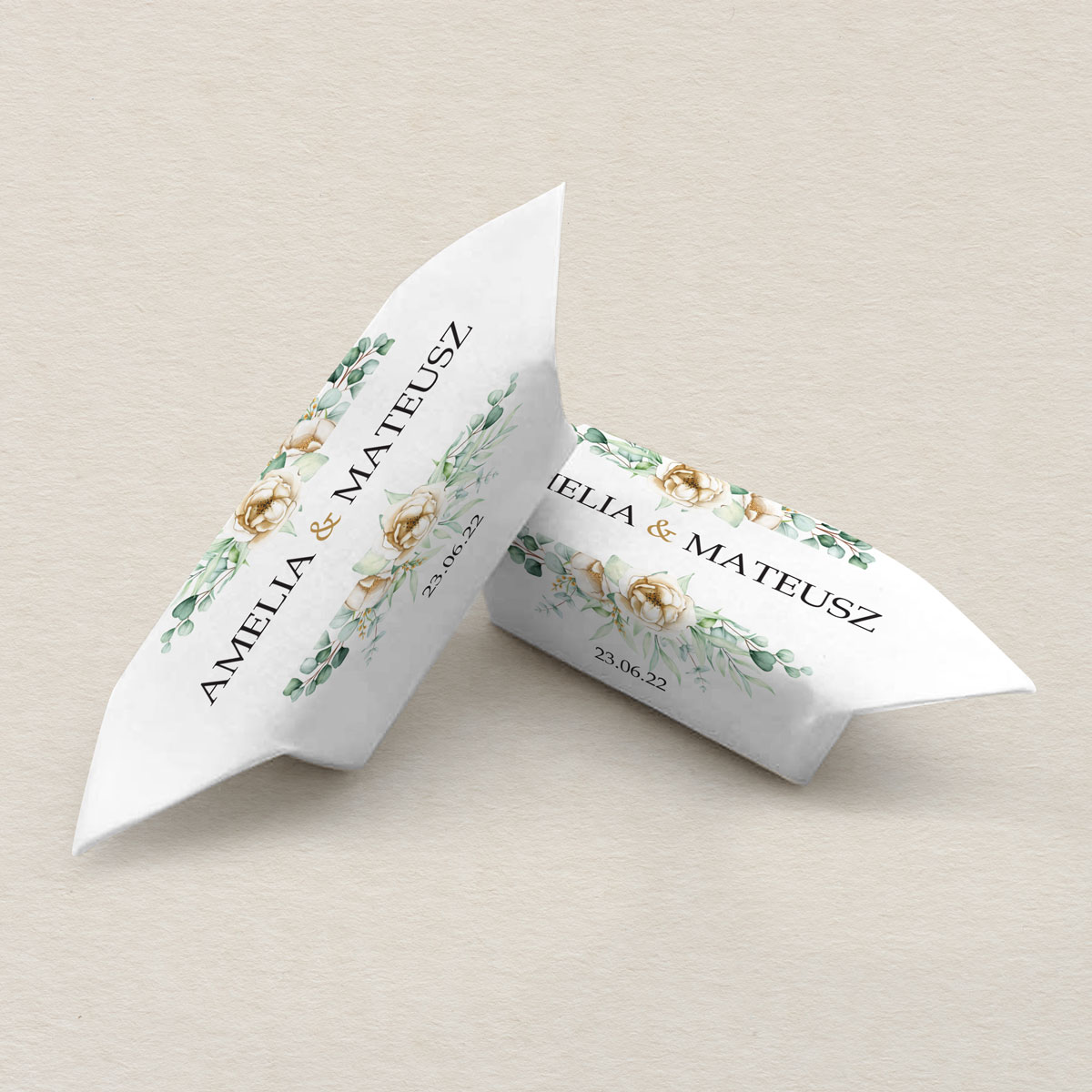 krowki-slubne-zielone-listki-ze-zlotem