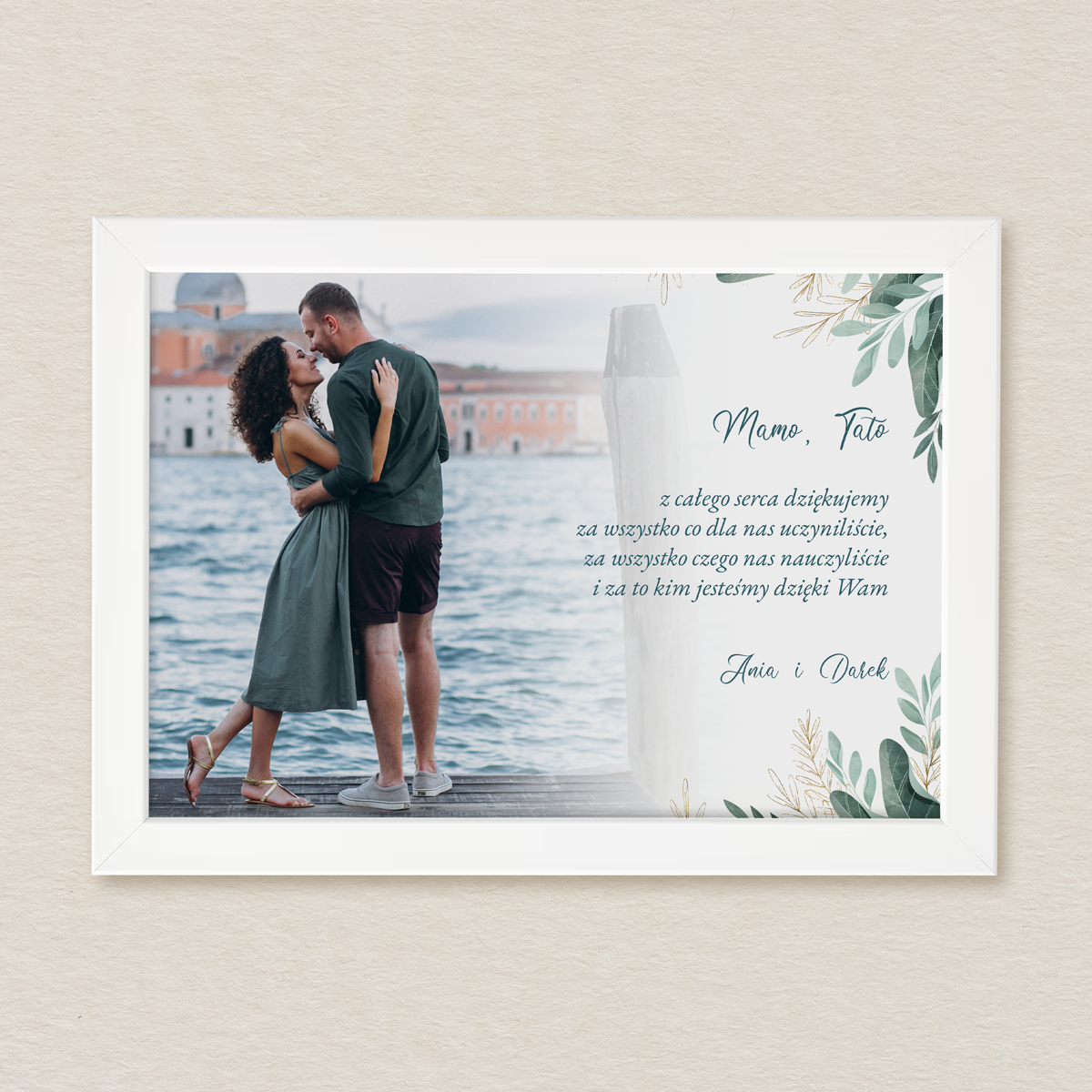 podziekowanie-dla-rodzicow-ze-zdjeciem-zielone-liscie