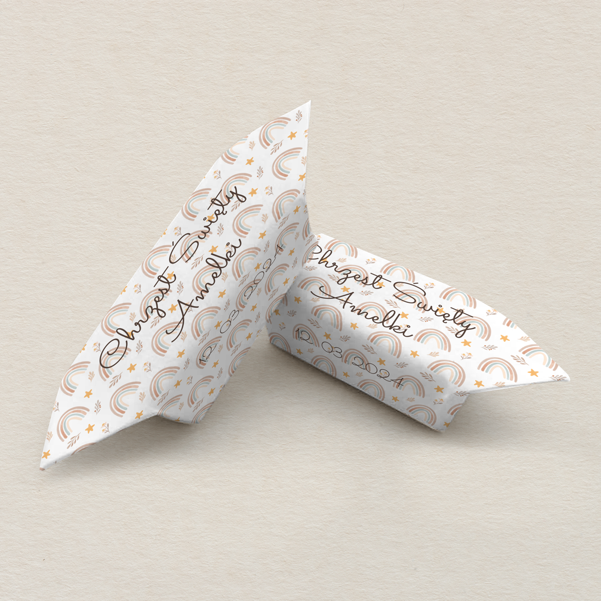 Krówki na chrzest - boho tęcze