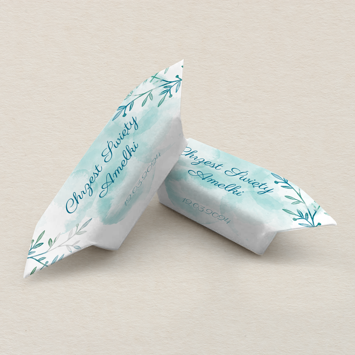 krowki-na-chrzest-zielona-akwarela