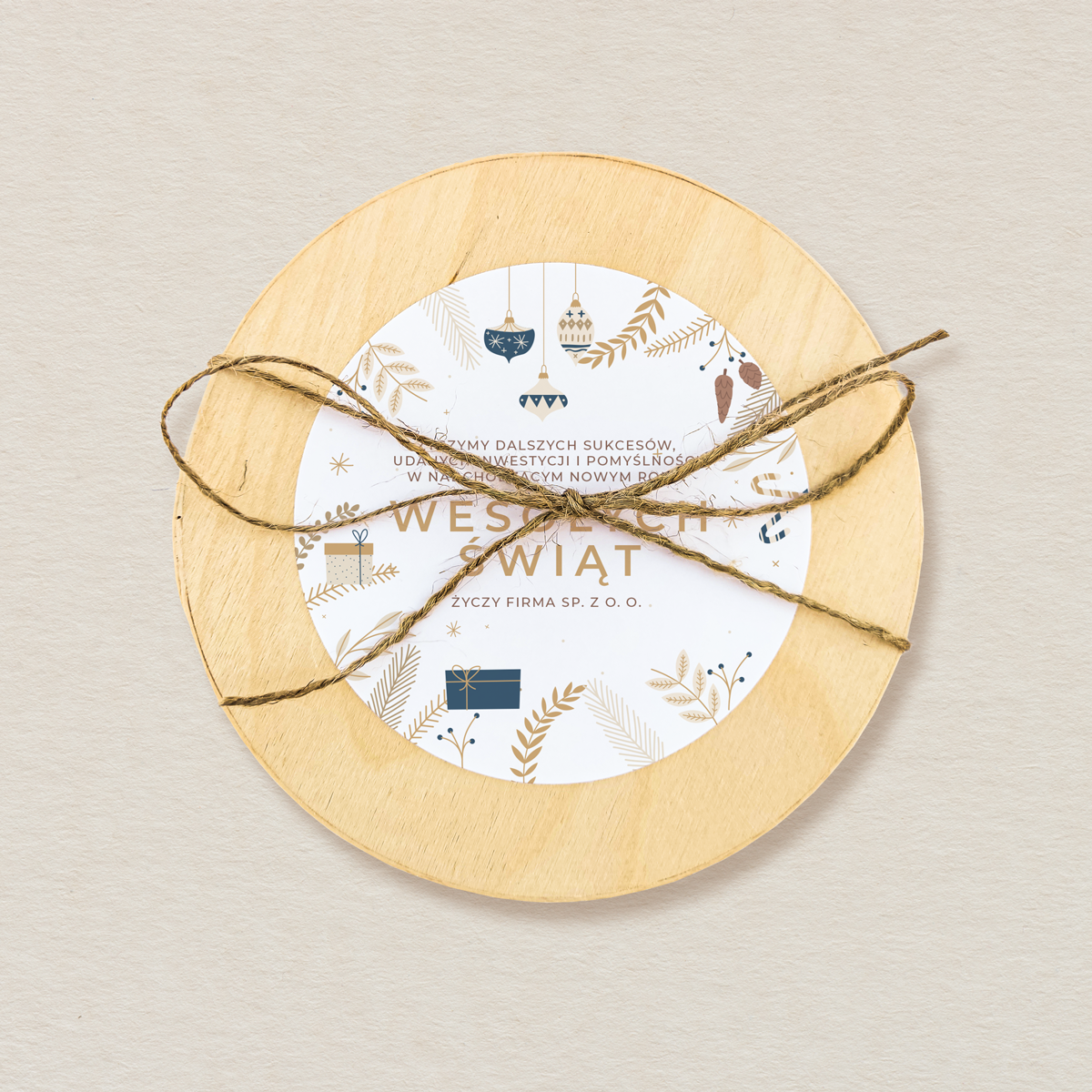 Święta - Krówki w pudełku z łuby wzór 3