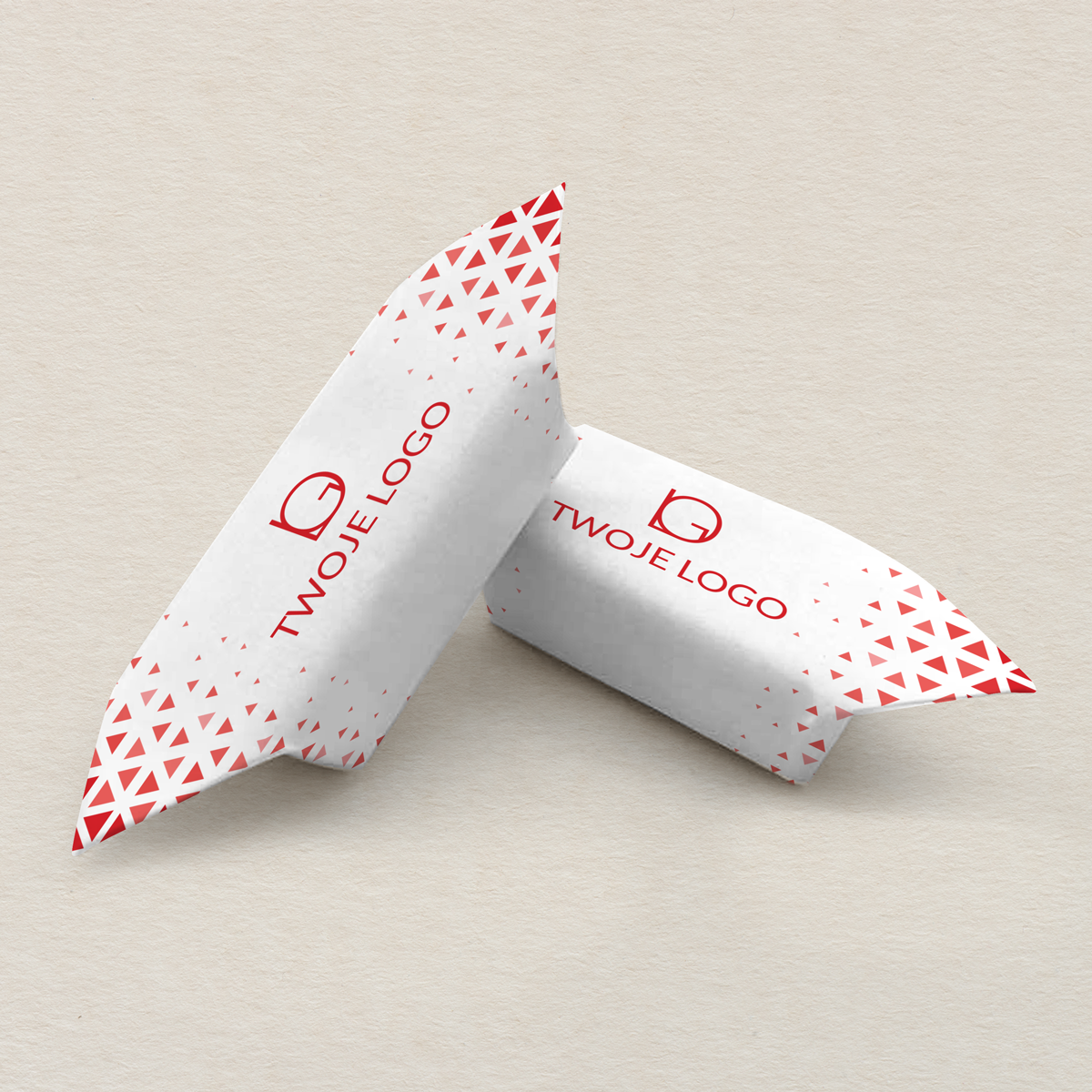 Krówki firmowe - czerwone trójkąty