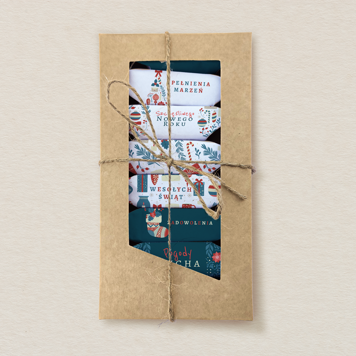 Święta - Krówki w ozdobnym pudełku wzór 1