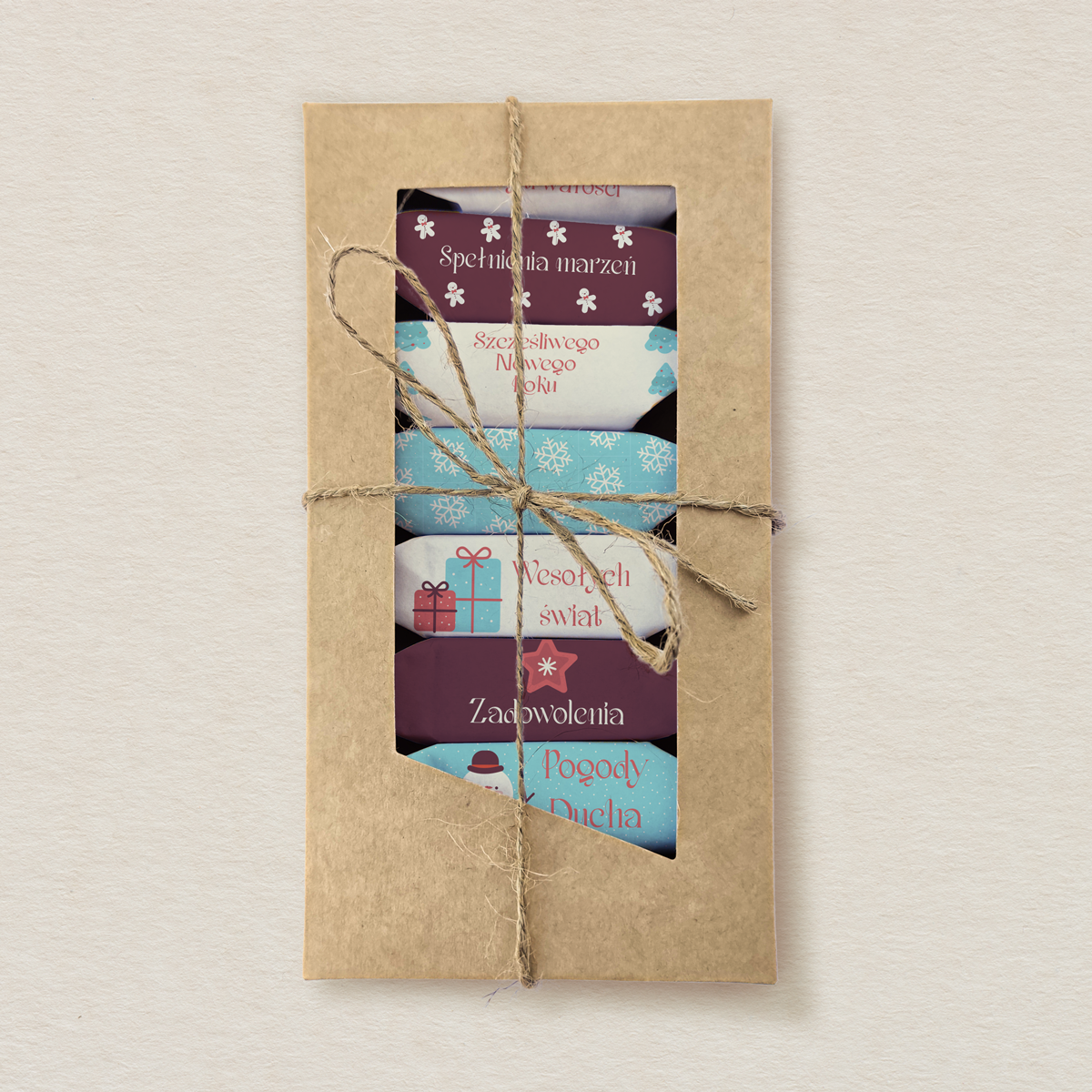 Święta - Krówki w ozdobnym pudełku wzór 2