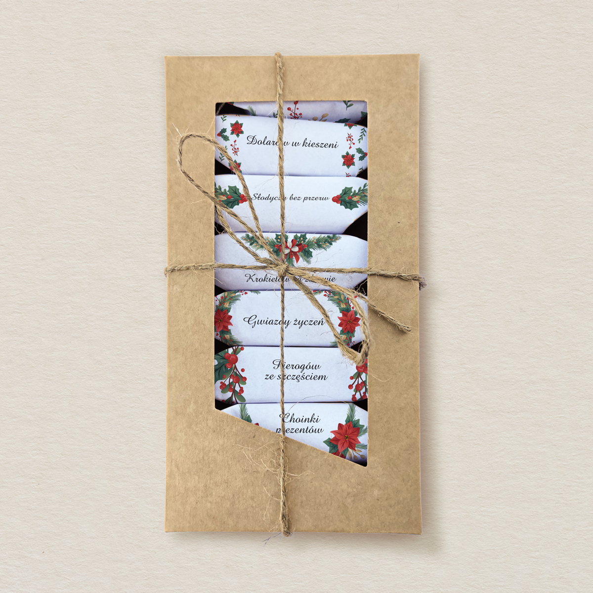 Święta - Krówki w ozdobnym pudełku wzór 3