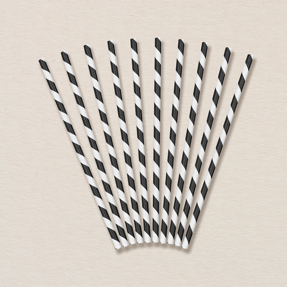 Słomki papierowe, czarne