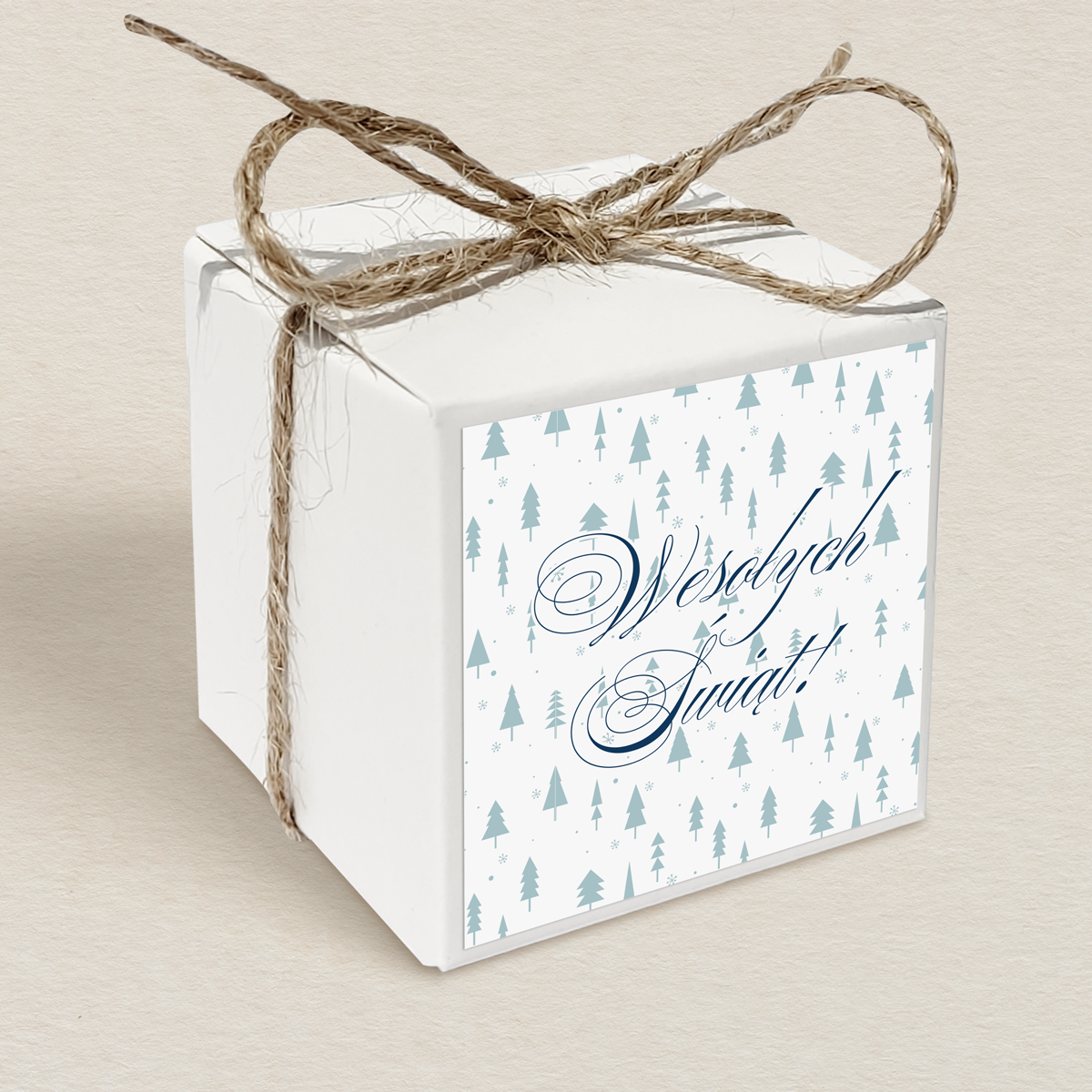 Świąteczne pudełeczko na krówki - Choinkowy pattern