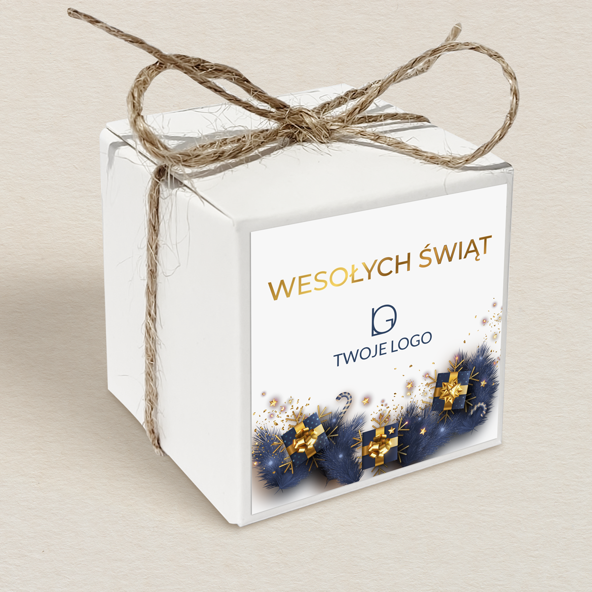 Świąteczne pudełeczko na krówki z logo - Prezenty
