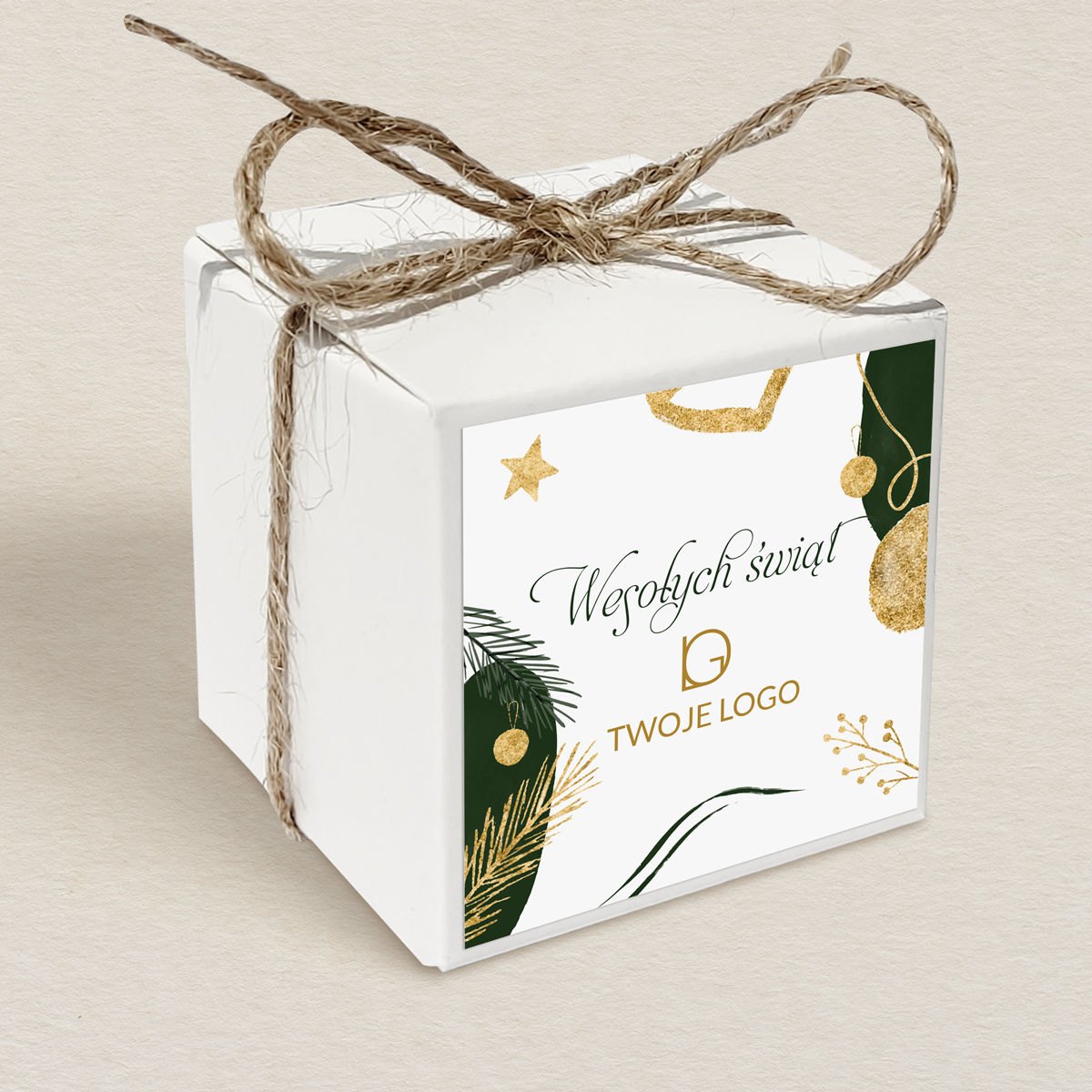 swiateczne-pudeleczko-na-krowki-z-logo-zielen-ze-zlotem