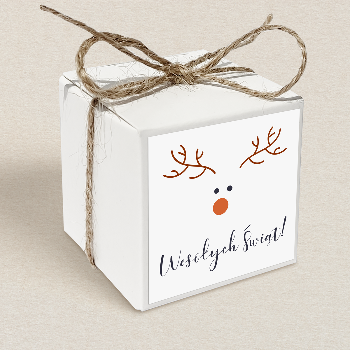 Świąteczne pudełeczko na krówki - Renifer