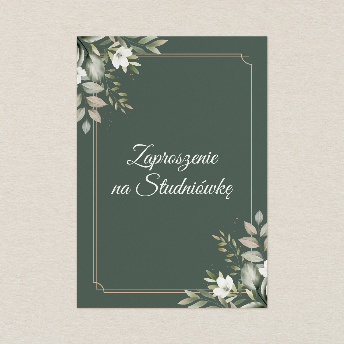 Zaproszenie na Studniówkę - Białe Kwiaty