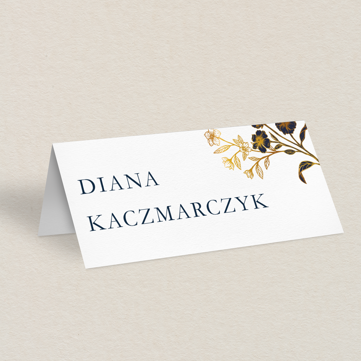 Winietka studniówkowa - Granatowe kwiaty