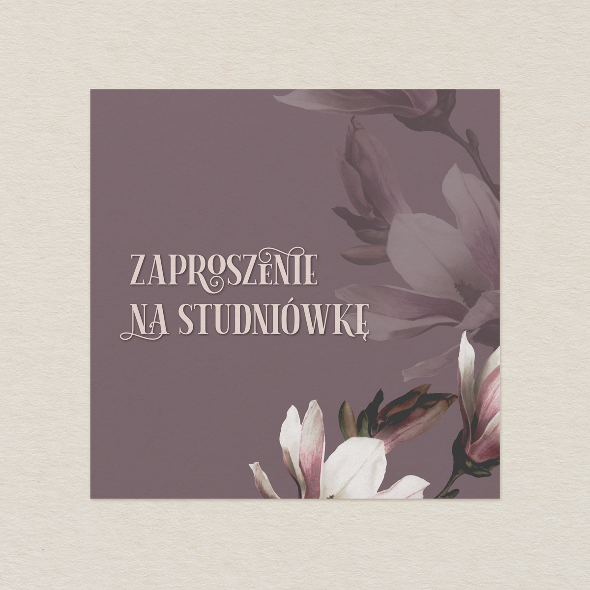 Zaproszenie na studniówkę - Magnolie