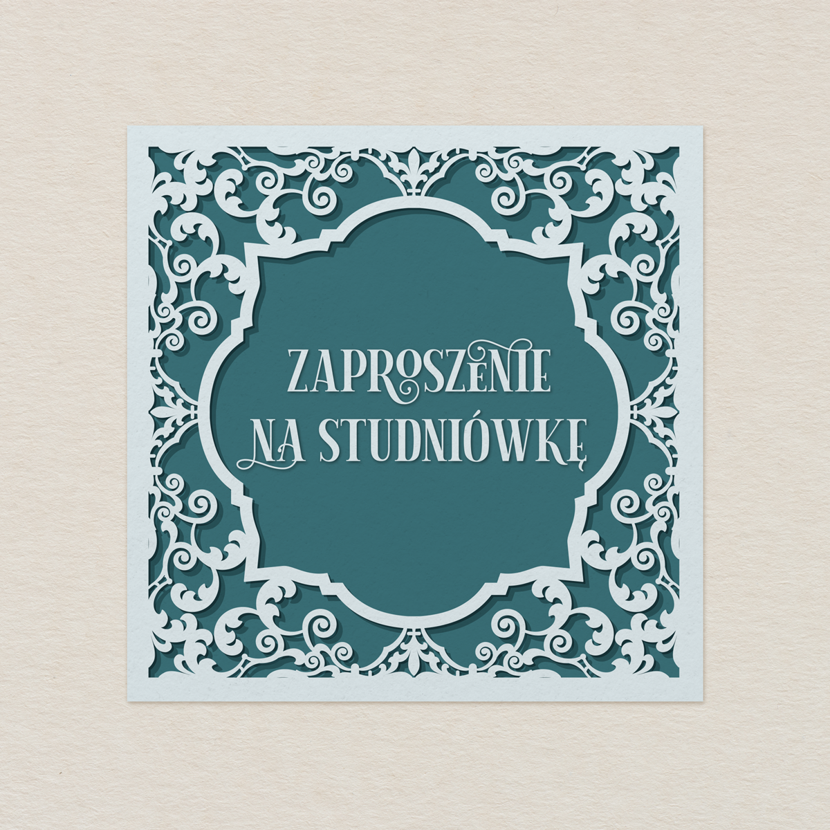 Zaproszenie na studniówkę - Ornament