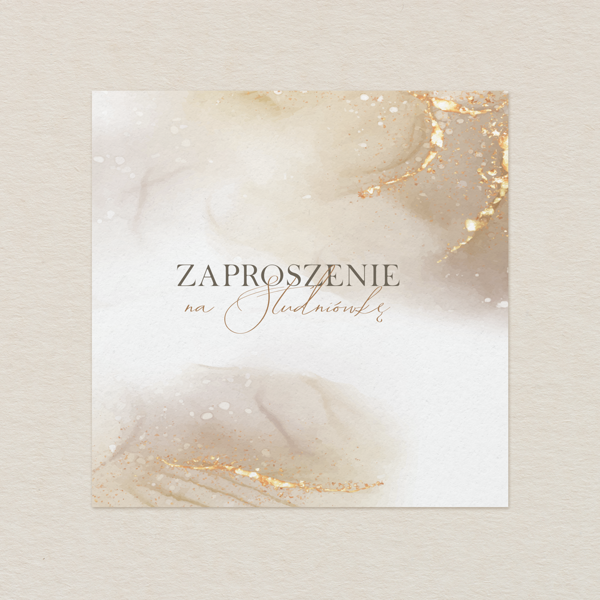 Zaproszenie na studniówkę - Złote
