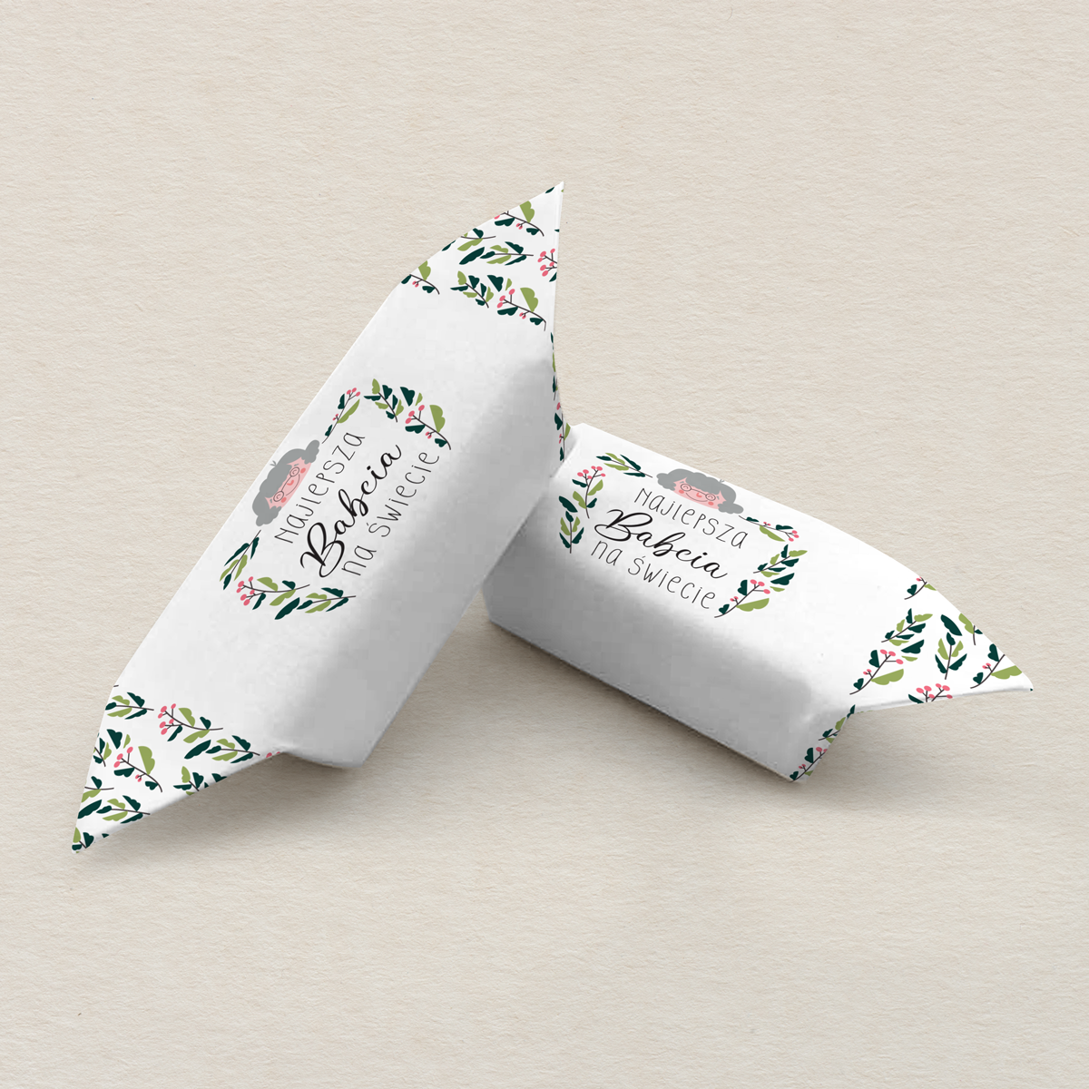 Krówki dzień babci - uśmiechnięta babcia