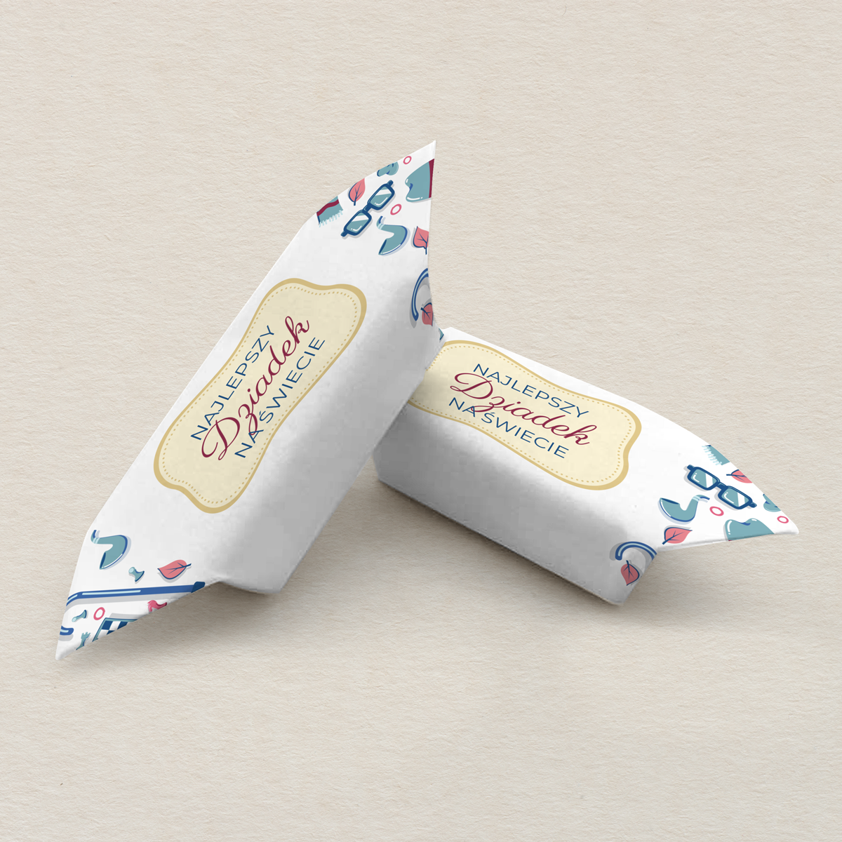 Krówki dzień dziadka - niebieska