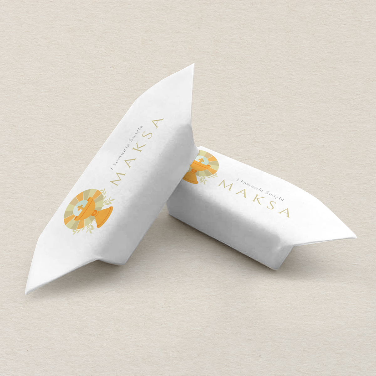 Krówki na I Komunie Świętą B6 chłopiec wzór 1