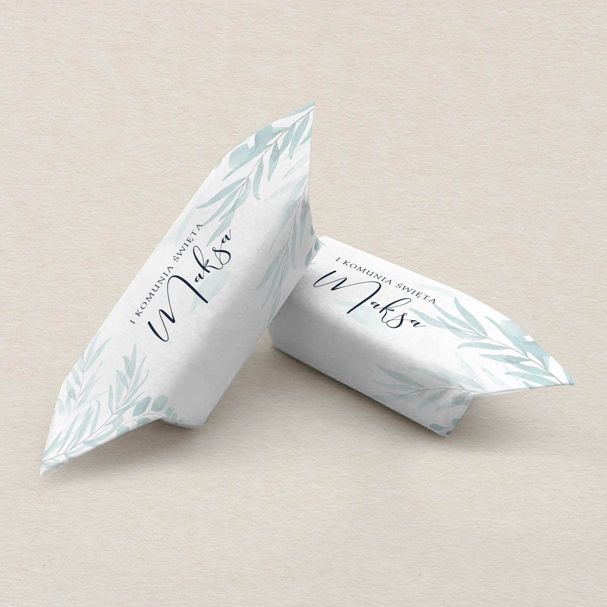 Krówki na I Komunie Świętą B6 chłopiec wzór 2