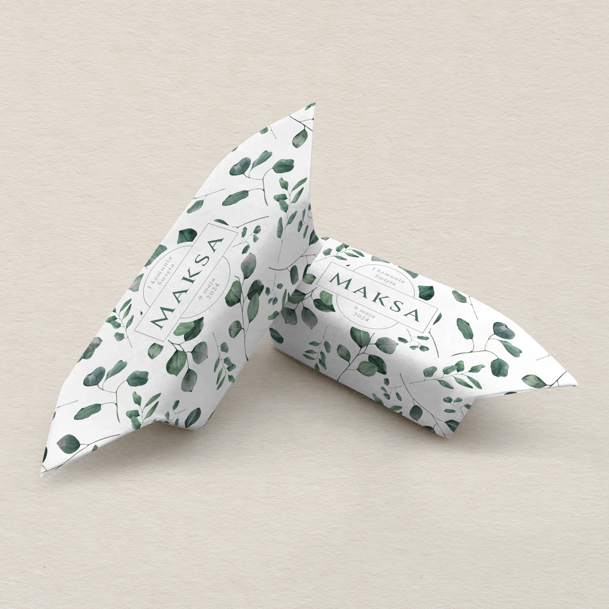 Krówki na I Komunie Świętą B6 chłopiec wzór 6