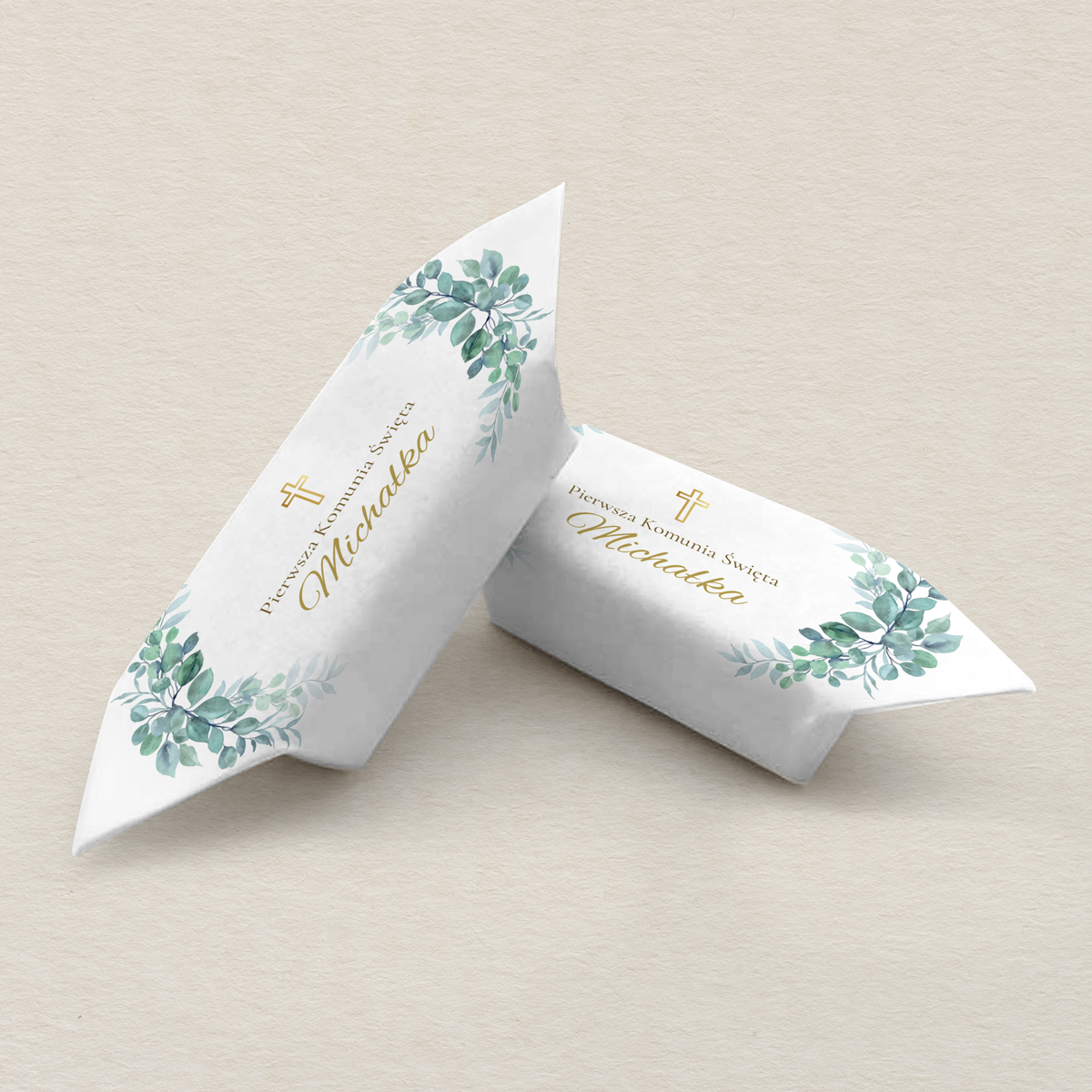 Krówki na I Komunie Świętą K4 uniwersalne wzór 2