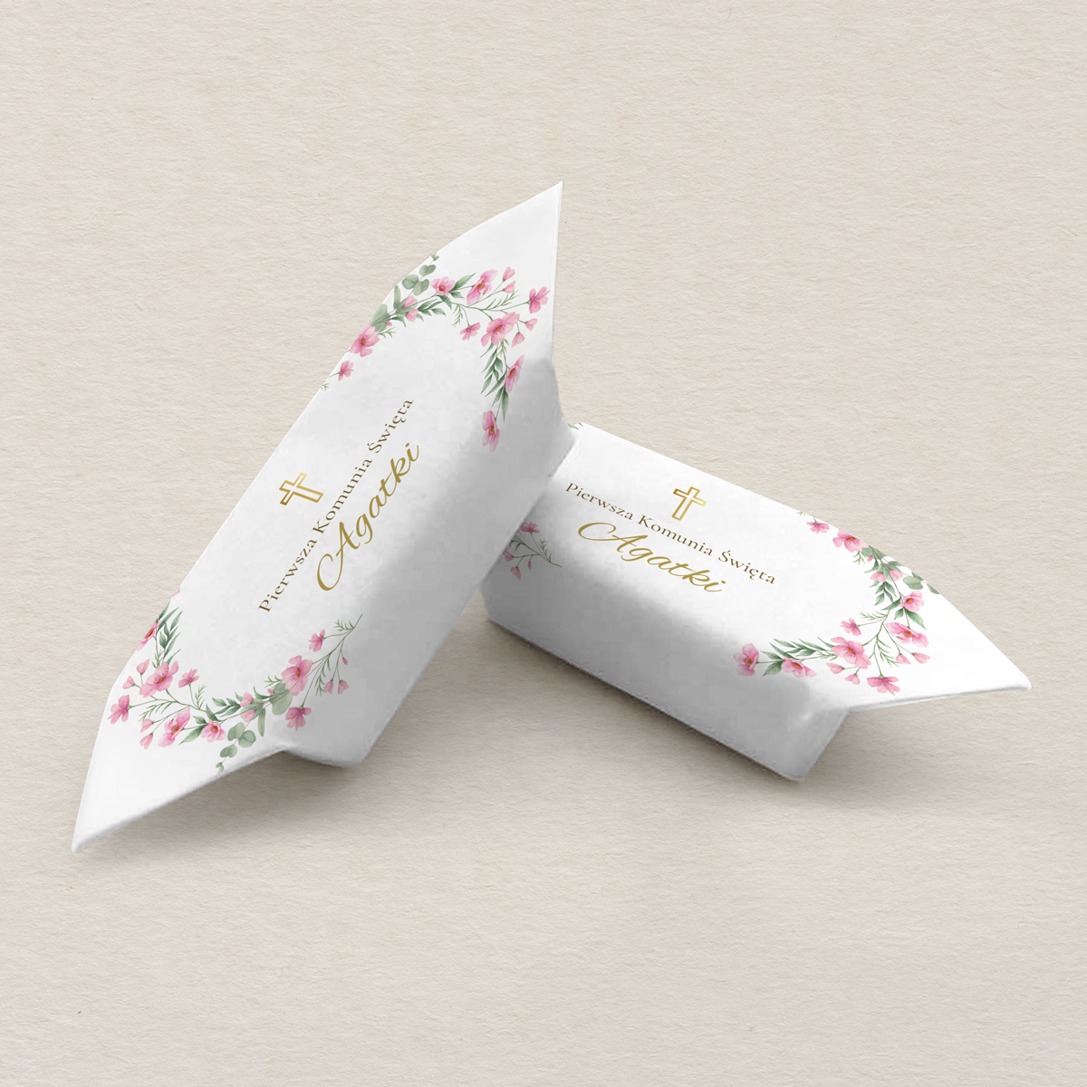 Krówki na I Komunie Świętą K4 uniwersalne wzór 4