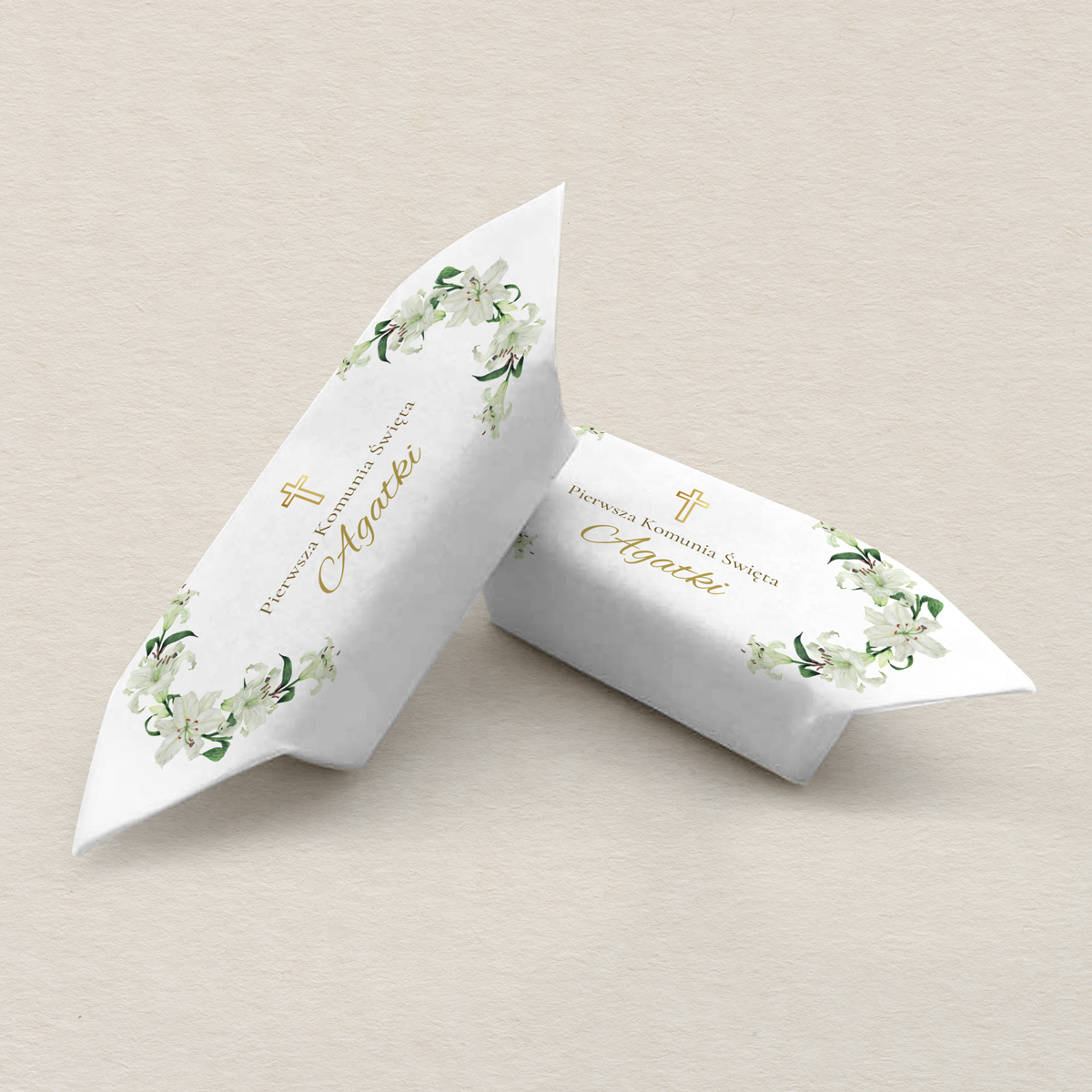 Krówki na I Komunie Świętą K4 uniwersalne wzór 5