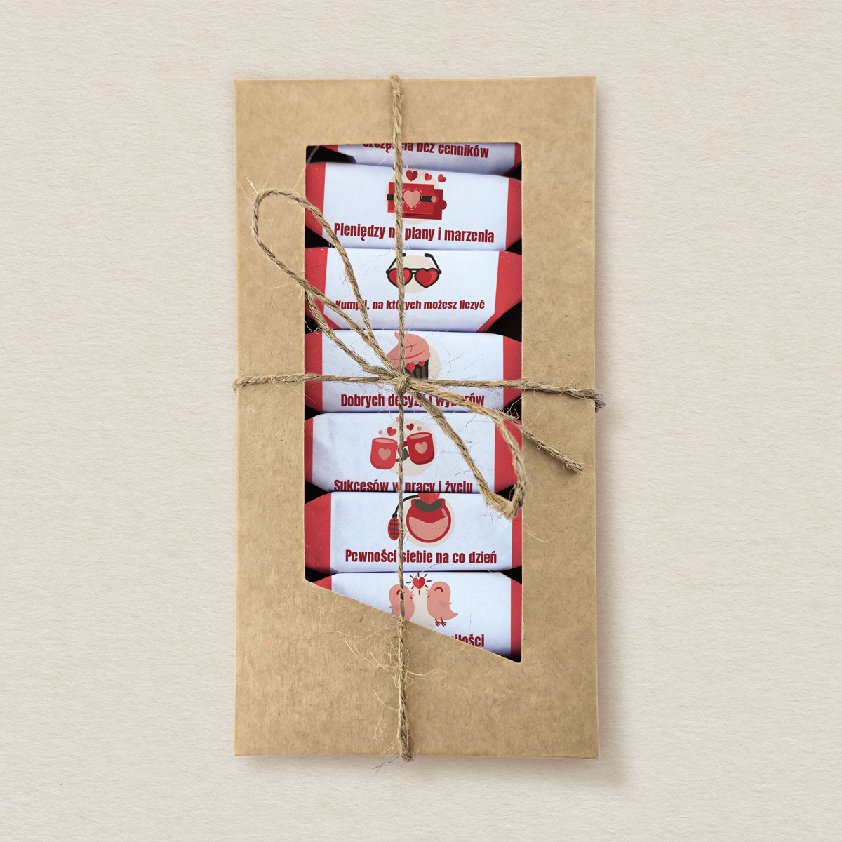 Walentynki - Krówki w ozdobnym pudełku - Dla Niego