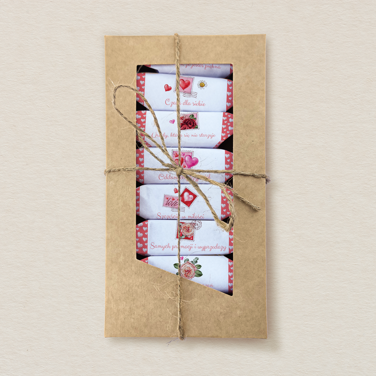 Walentynki - Krówki w ozdobnym pudełku - Dla Niej