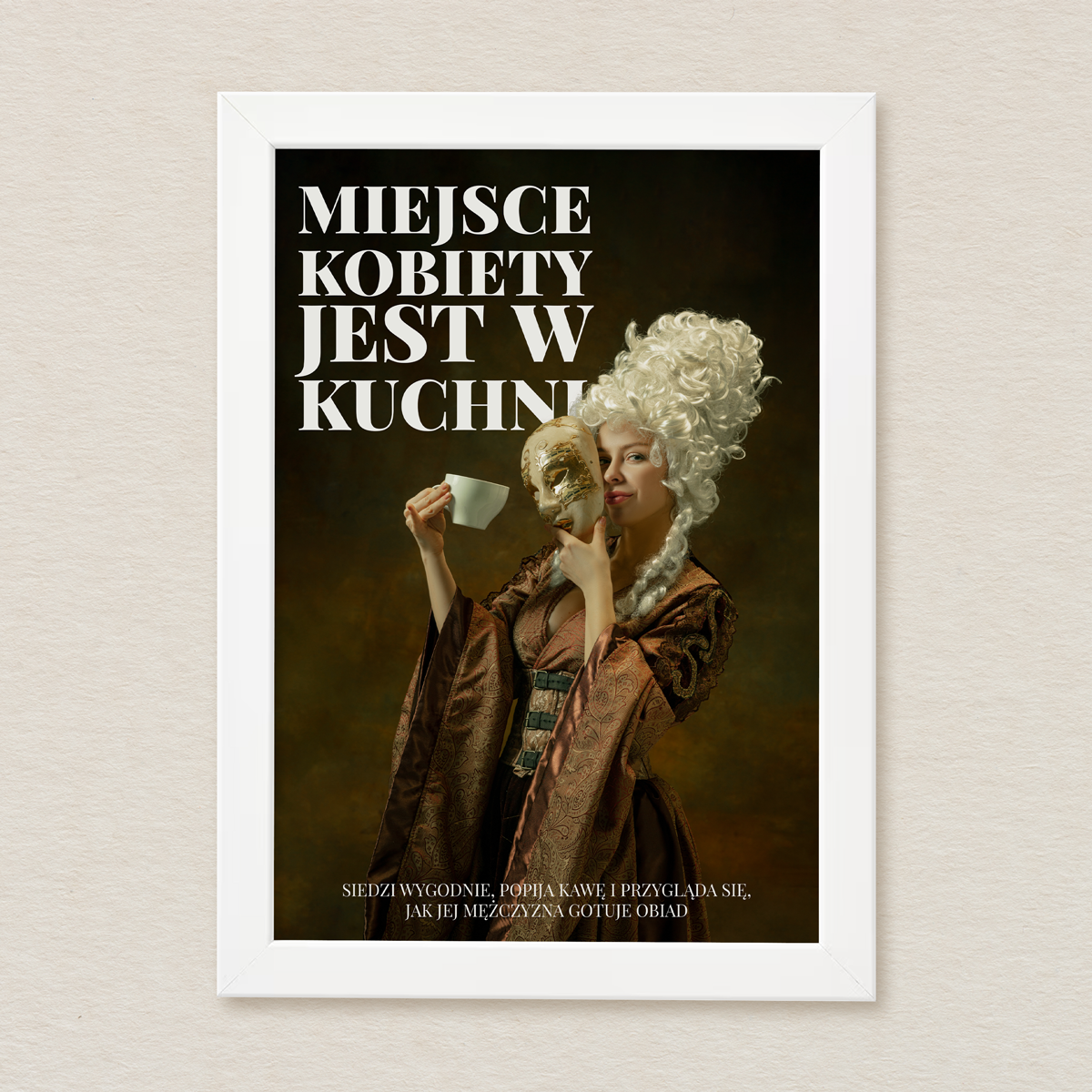 Plakat w ramce - Miejsce kobiety jest w kuchni