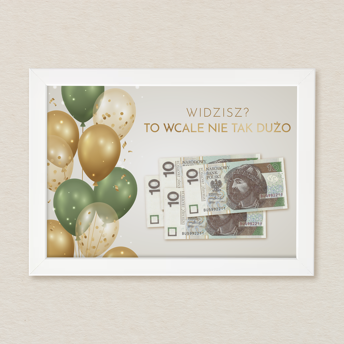 plakat-w-ramce-zielone-balony