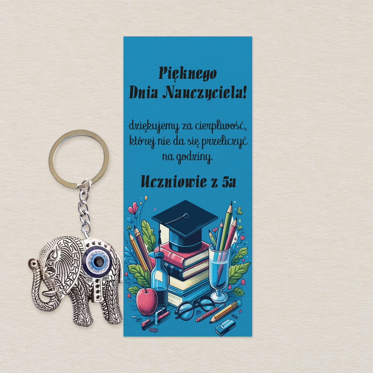 brelok-slonik-dla-nauczyciela-niebieska-cierpliwosc