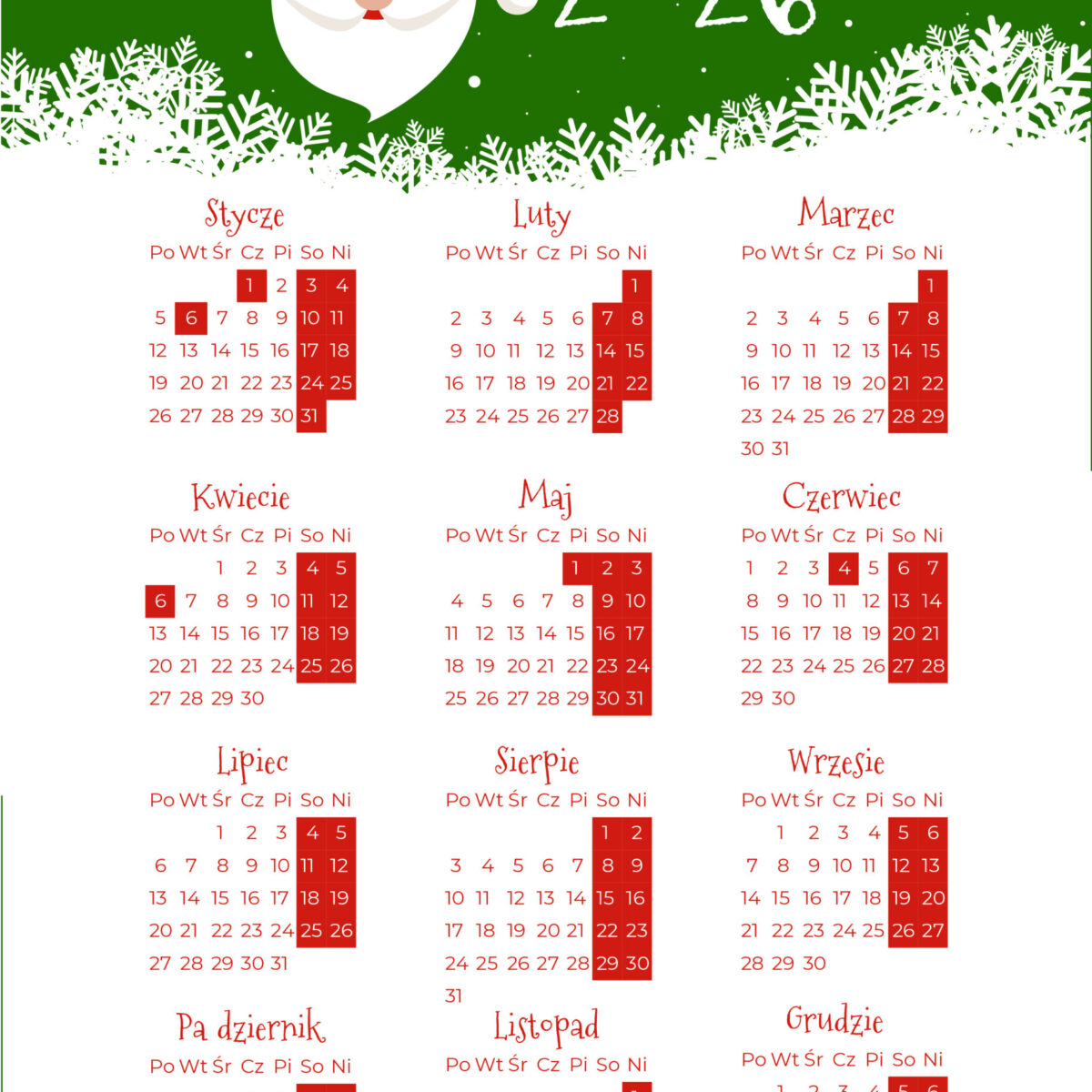 kalendarz-magnetyczny-a4-zielony-mikolaj