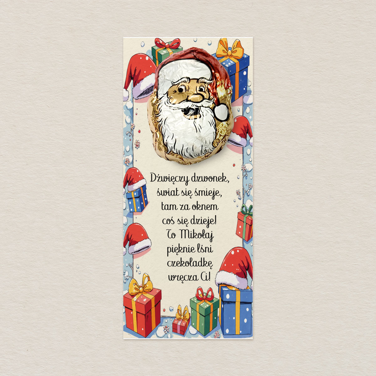 czekoladka-mikolaj-z-karteczka-kolorowe-prezenty